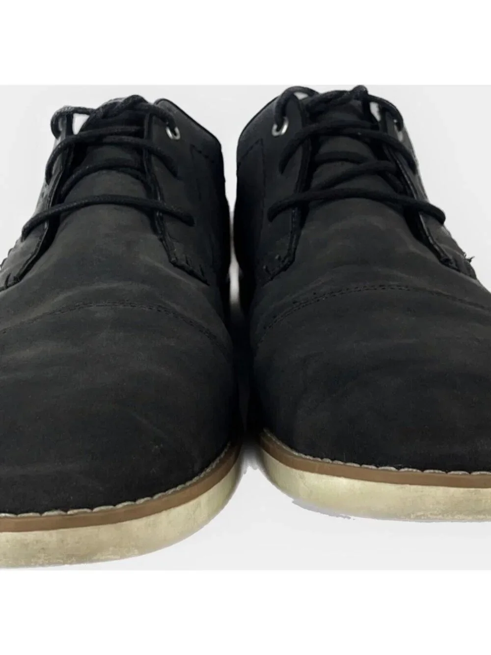 Steve Madden Falout Black Suede Oxford Dress Shoes Almond Toe Men's 11.5 US